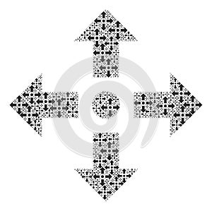 Expand Arrows Recursive Mosaic of Itself Items