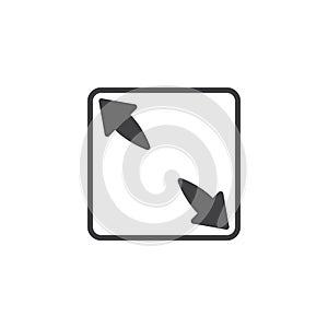 Expand arrows vector icon