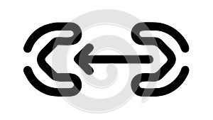 Expand and contract arrows icon vector for resizing and scaling, vector design Generative AI