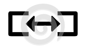 Expand Contract Arrows, UI Resizing and Full Screen Toggle, vector design Generative AI