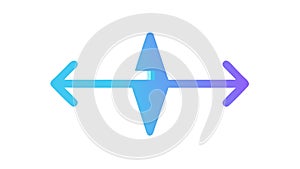 Expand and Contract Horizontal Arrows Icon, vector design Generative AI