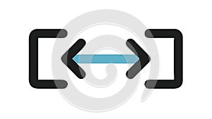 Expand Contract Icon, Resize Toggle Symbol, vector design Generative AI