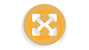 Expand Fullscreen Icon for User Interface Control, vector design Generative AI