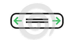 Expand Horizontal Arrows: UI Resizing Control, vector design Generative AI