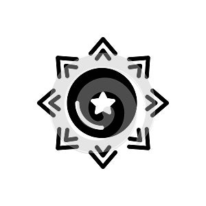 Black solid icon for Expand, large and wide photo