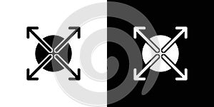 Expand icon linear logo isolated