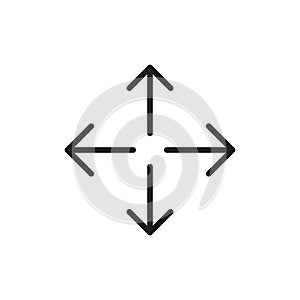 Expand icon Simple thin outline photo