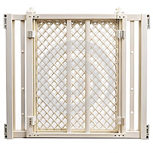 Plastic pet gate with adjustable width
