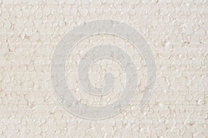 Expanded Polystyrene texture close-up. Abstract light for background photo