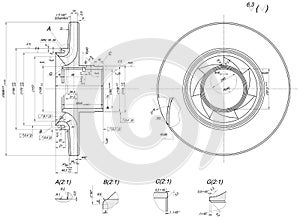 Expanded wheel sketch with span and chamfers