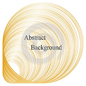 The Expanding Circles Pattern.Golden Iridescent Striped Tunnel. Template for Visiting Cards, Labels, Fliers, Banners, Badges