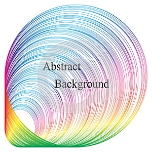 The Expanding Circles Pattern. Iridescent Striped Tunnel. Template for Visiting Cards, Labels, Fliers, Banners, Badges, Posters