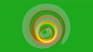Expanding circular rings green screen motion graphics
