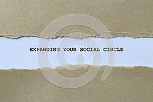 expanding your social circle on white paper