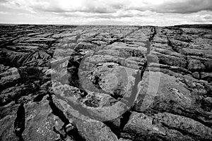 Expanse of Cracked Rocks - The Burren in Ireland