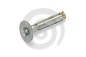 Expansion anchor bolt, on white