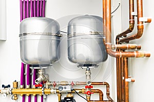 Expansion tanks in boiler-room