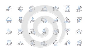 Expansionism line icons collection. Imperialism, Conquest, Annexation, Colonialism, Manifest Destiny, Nationalism