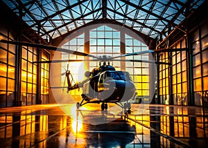 Offshore Helicopter Maintenance Hangar in Den Helder Netherlands A Modern Facility for Essential Repairs and Upgrades photo