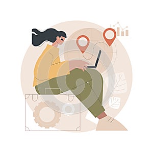 Expat work abstract concept vector illustration.