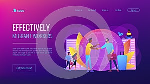 Expat work concept landing page