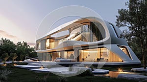 Expect the unexpected in this oneofakind residence where wearable technologies and materials elevate the concept of home