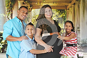 Expectant Biracial Family