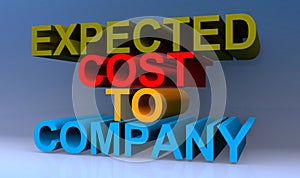 Expected cost to company on blue photo