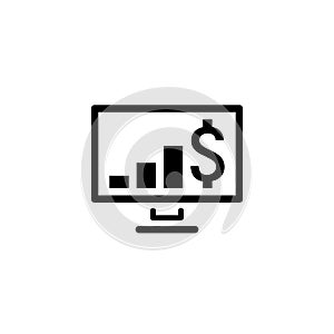 Expected Profit Icon. Business Concept. Flat Design photo