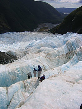 Expedition on a glacier photo