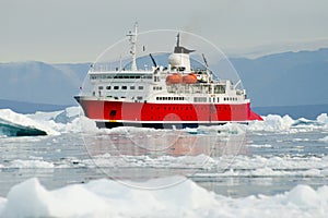 Expedition Ship - Scoresby Sound - Greenland photo