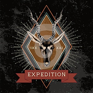 Expedition travel logo design vector