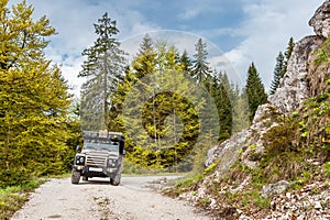 Expedition Vehicle on a gravel road