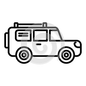 Expedition vehicle icon outline vector. Adventure outdoor