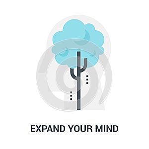 Expend your mind icon concept