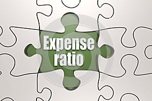 Expense Ratio word on jigsaw puzzle