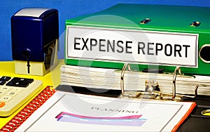 Expense report-text label in the Registrar`s folder.