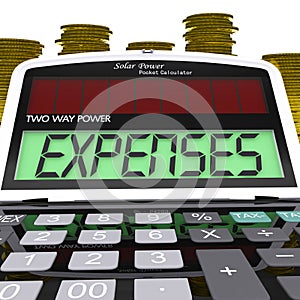 Expenses Calculator Shows Business Expenditure