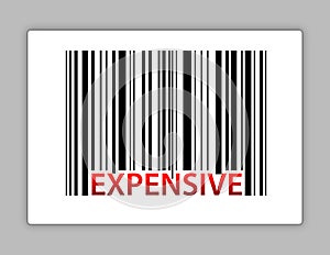 Expensive barcode illustration design