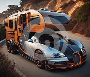 expensive fast sports supercar design camper van conversion for digital nomad avdenture weekender