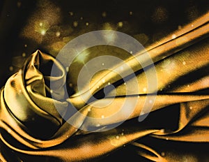 Expensive gold silk background.