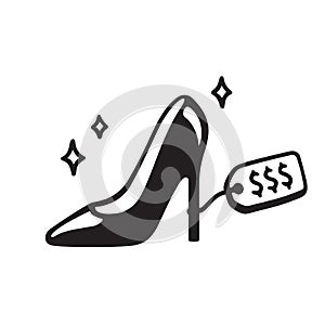 Expensive high heel shoe