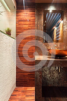 Expensive interior of bathroom