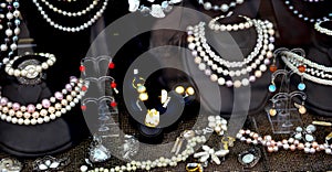 expensive jewellery  on a display for sale