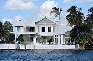 Expensive waterfront mansion