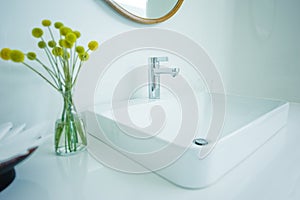 Expensive white bathroom