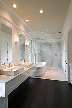 Expensive white bathroom