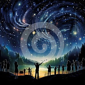 Celestial Performance: Meteor Shower Symphony