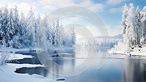 Photorealistic Winter Landscape In La Tuque photo
