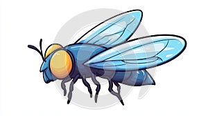 Experience captivating D framebyframe animation of a charming flying insect. Delight in the handdrawn bug in a loop